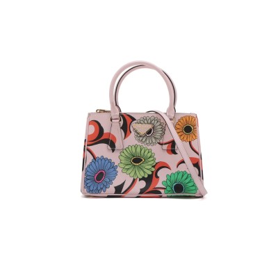 PRADA SAFFIANO PRINT DOUBLE ZIP GALLERIA TOTE 1BA896 (24.5*16.5*11cm)  PRADA SAFFIANO PRINT DOUBLE ZIP GALLERIA TOTE 1BA896 (24.5*16.5*11cm)